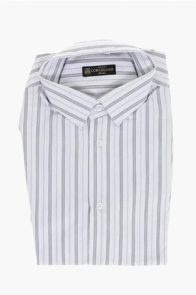 Corneliani Cotton Shirt With Balanced Stripe Motif