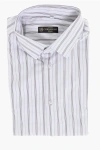 Corneliani Cc Brothers Cotton Shirt With Balanced Stripe Motif
