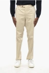 Corneliani Cotton Stretch Academy Pants With Belt Loops In White