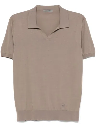 Corneliani Cotton T-shirt In Brown