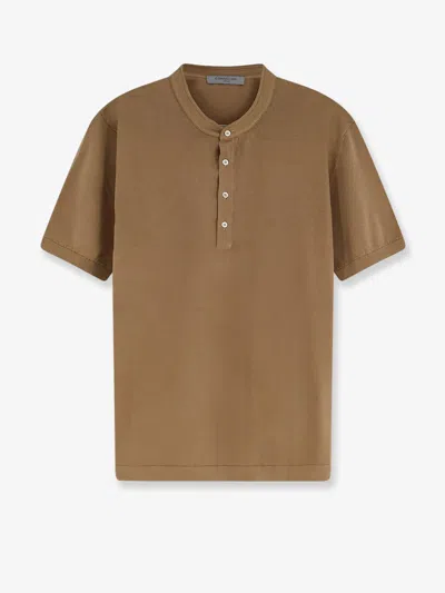 Corneliani Cotton T-shirt In Brown