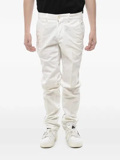 Corneliani Cotton Twill Chino Trousers In White