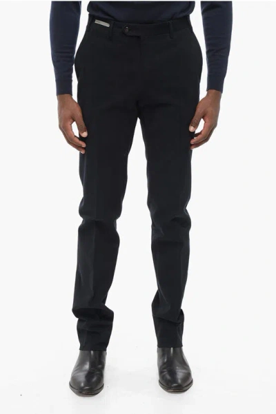 Corneliani Cotton Welt Pocket Pants In Blue