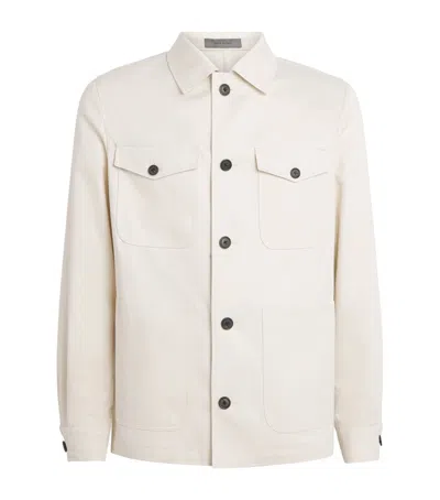 Corneliani Cotton-cashmere Overshirt In White
