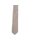 Corneliani Light Brown Textured Tie In Gray