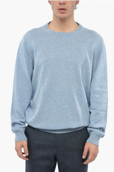 Corneliani Crew Neck Cashmere Sweater In Blue