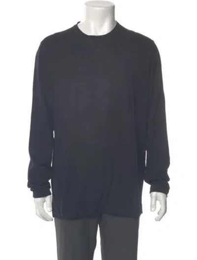 Pre-owned Corneliani Crew Neck Long Sleeve Pullover In Gray