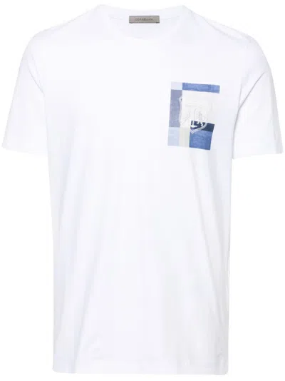 Corneliani Crew-neck Stretch-jersey T-shirt In White