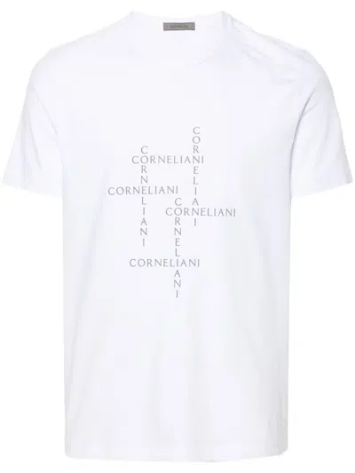 Corneliani Crew-neck Stretch-jersey T-shirt In White