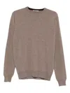 Corneliani Crew-neck Wool Sweater In Neutral