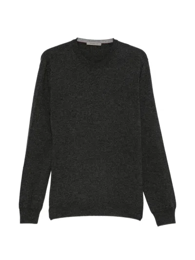 Corneliani Crew-neck Long-sleeve Sweater In Gray