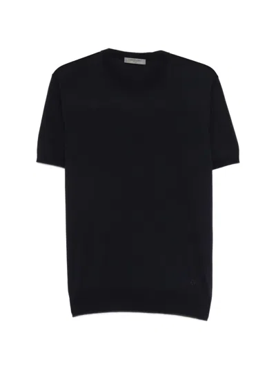 Corneliani Crewneck Short-sleeve T-shirt In Black