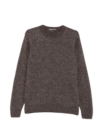 Corneliani Crew-neck Sweater In Brown