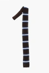 Corneliani Crochet Silk Tie With Striped Motif