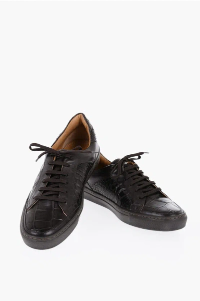 Corneliani Crocodile-leather Low-top Sneakers