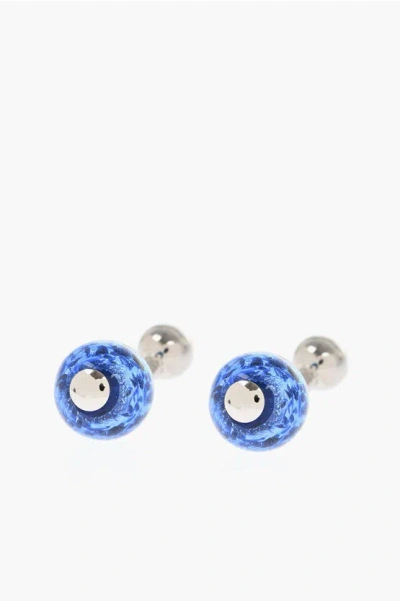 Corneliani Crystal Round Cufflinks