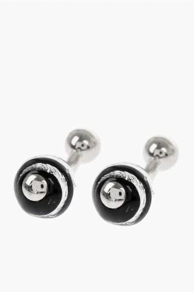 Corneliani Crystal Round Cufflinks