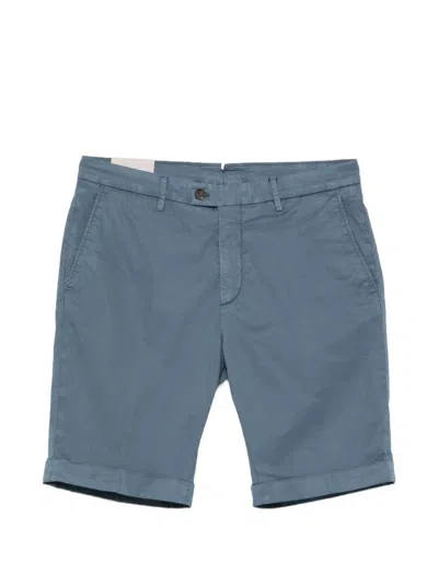 Corneliani Cuffed Tailored Shorts In Blue