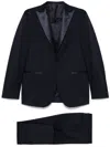 Corneliani Classic Tailored Blue Suit With Single-button Closure In Black