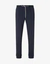 Corneliani Dark Blue Technical Wool Fabric Joggers In Blue