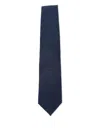 Corneliani Wool Tie With Geometric Pattern In Blue