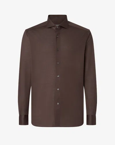Corneliani Dark Brown Jersey Shirt