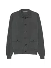 Corneliani Button-down Flap-pocket Sweater In Gray