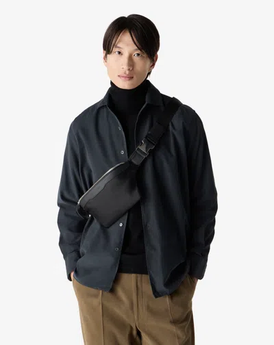 Corneliani Dark Grey Cotton Velvet Shirt In Gray