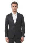 Corneliani Dark Grey Tailored Blazer In Black