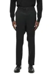 Corneliani Checked Flat-front Trousers In Gray