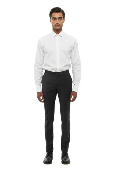 Corneliani Dark Grey Tailored Trousers In Gray