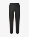 Corneliani Dark Grey Wool And Stretch Cashmere Chinos In Gray