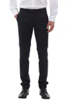 Corneliani Dark Navy Flat Front Pants In Blue