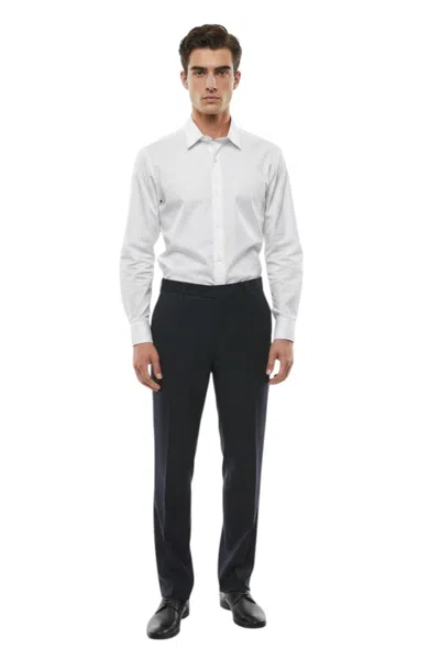 Corneliani Dark Navy Tailored Pants In Blue
