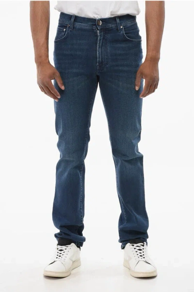 Corneliani Delaved Denims With Embroidered Logo Grösse 30
