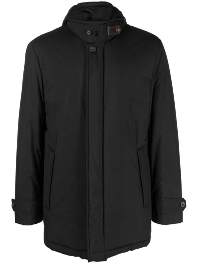 Corneliani Detachable-hood Padded Jacket In Black