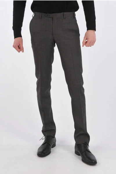 Corneliani District Check Academy Pants With Belt Loops