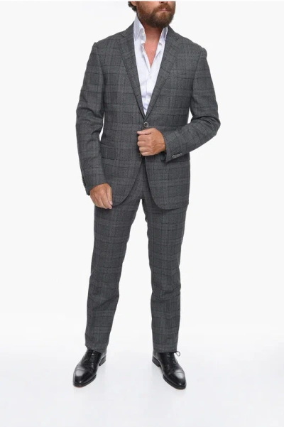 Corneliani District Check Academy Soft Suit In Gray