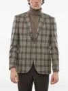 Corneliani District Check Long-sleeve Blazer In Multi
