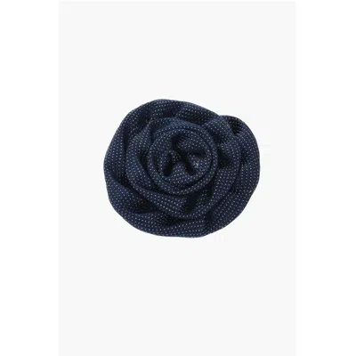 Corneliani Dotted Silk Lapel Women's Brooch