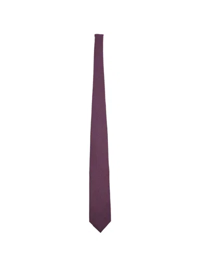 Corneliani Dotted Tie In Purple