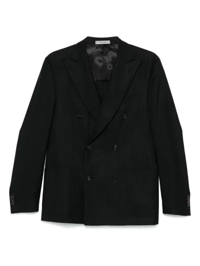 Corneliani Double-breasted Black Jacket With Tailored Fit