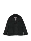 Corneliani Double-breasted Coat In Black
