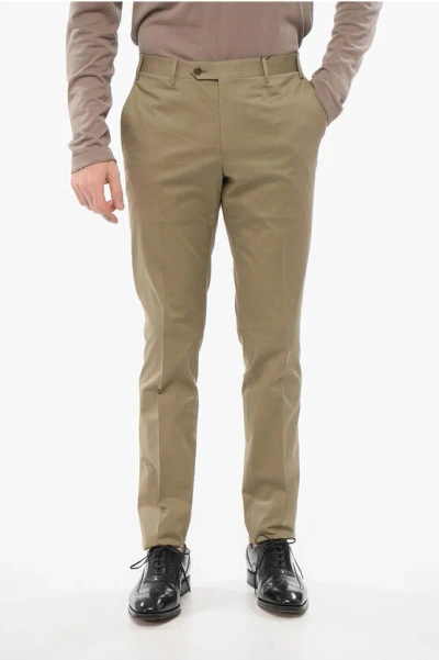 Corneliani Double Buttons Clousure Academy Pants In Brown