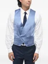 Corneliani Double-breasted Silk Waistcoat In Multi
