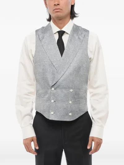 Corneliani Double-breasted Waistcoat In Animal Print