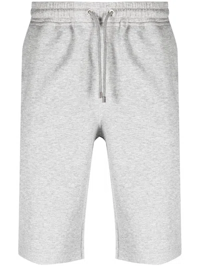Corneliani Drawstring Cotton Shorts In Grau