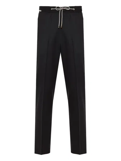 Corneliani Drawstring-cuff Trousers In Black