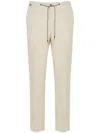 Corneliani Drawstring Linen Trousers In Neutrals