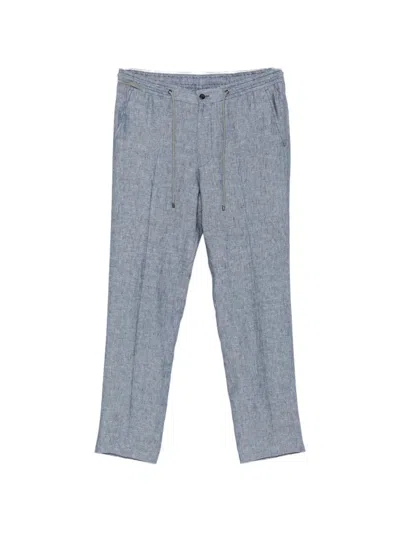 Corneliani Drawstring Tailored Trousers In Blue